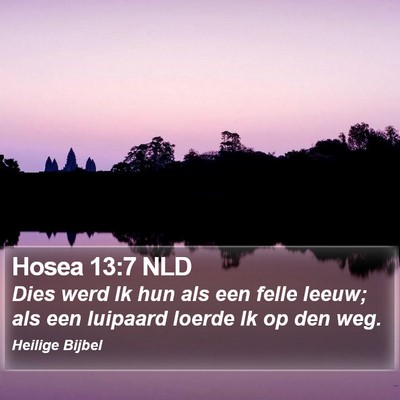 Hosea 13:7 NLD Bible Verse Image