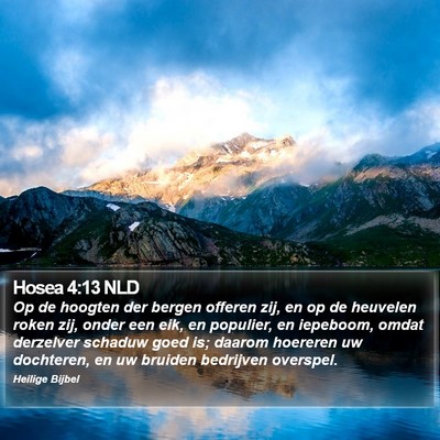 Hosea 4:13 NLD Bible Verse Image