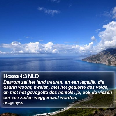 Hosea 4:3 NLD Bible Verse Image