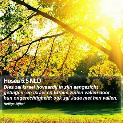 Hosea 5:5 NLD Bible Verse Image