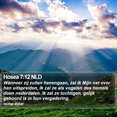 Hosea 7:12 NLD Bible Verse Image