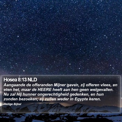 Hosea 8:13 NLD Bible Verse Image