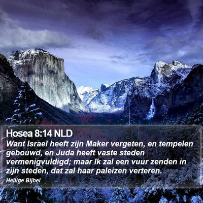 Hosea 8:14 NLD Bible Verse Image