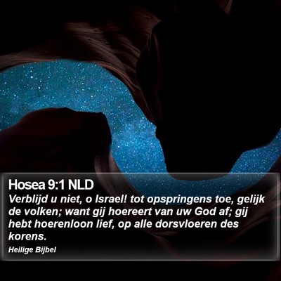 Hosea 9:1 NLD Bible Verse Image