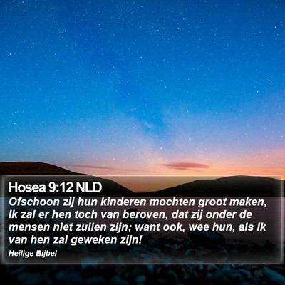 Hosea 9:12 NLD Bible Verse Image
