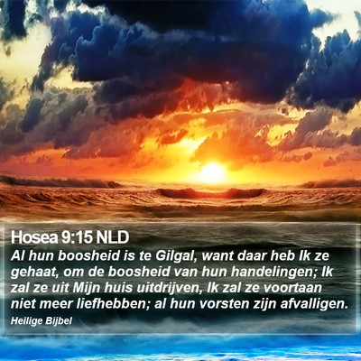 Hosea 9:15 NLD Bible Verse Image