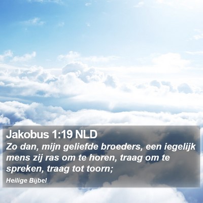 Jakobus 1:19 NLD Bible Verse Image