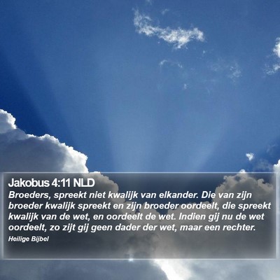 Jakobus 4:11 NLD Bible Verse Image