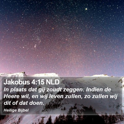 Jakobus 4:15 NLD Bible Verse Image