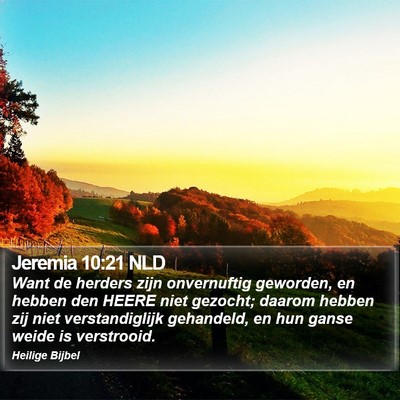 Jeremia 10:21 NLD Bible Verse Image