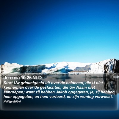 Jeremia 10:25 NLD Bible Verse Image