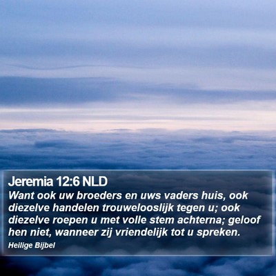 Jeremia 12:6 NLD Bible Verse Image