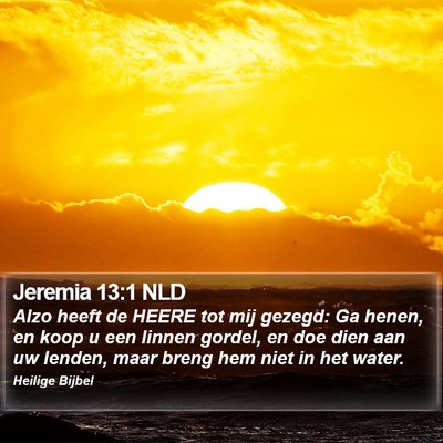 Jeremia 13:1 NLD Bible Verse Image