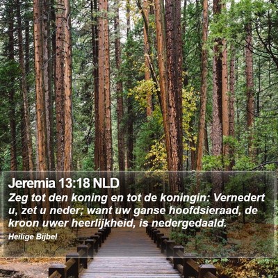 Jeremia 13:18 NLD Bible Verse Image