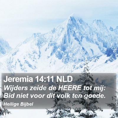 Jeremia 14:11 NLD Bible Verse Image