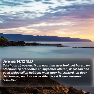 Jeremia 14:12 NLD Bible Verse Image