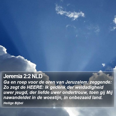 Jeremia 2:2 NLD Bible Verse Image