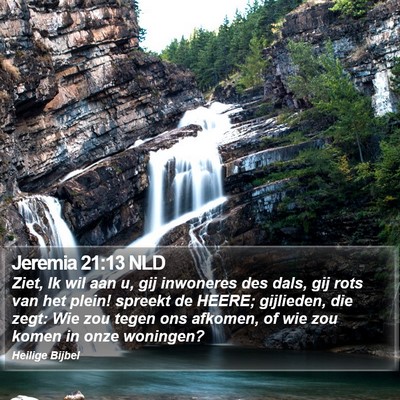 Jeremia 21:13 NLD Bible Verse Image