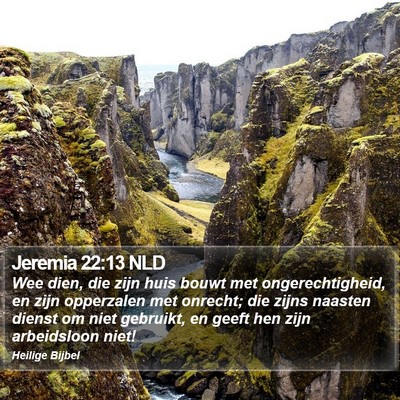 Jeremia 22:13 NLD Bible Verse Image