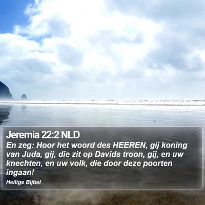 Jeremia 22:2 NLD Bible Verse Image
