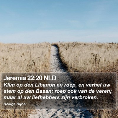 Jeremia 22:20 NLD Bible Verse Image