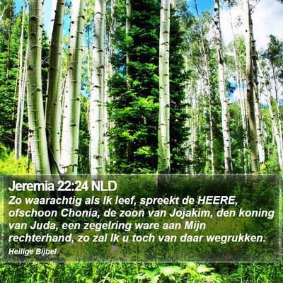 Jeremia 22:24 NLD Bible Verse Image