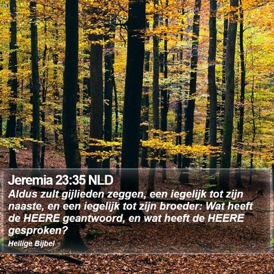 Jeremia 23:35 NLD Bible Verse Image
