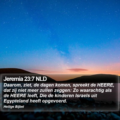 Jeremia 23:7 NLD Bible Verse Image