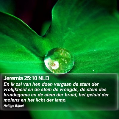 Jeremia 25:10 NLD Bible Verse Image