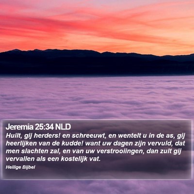 Jeremia 25:34 NLD Bible Verse Image
