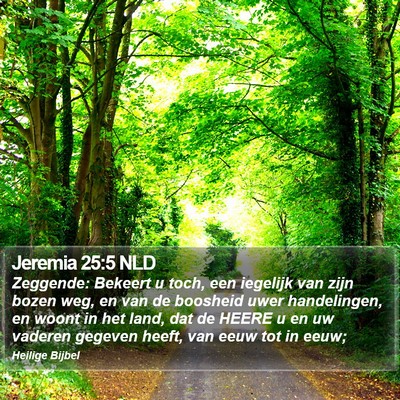 Jeremia 25:5 NLD Bible Verse Image