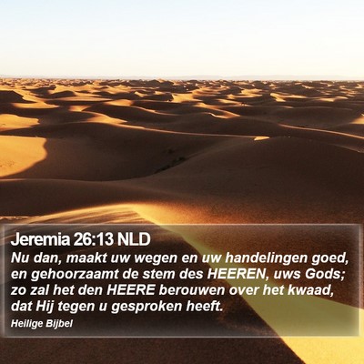 Jeremia 26:13 NLD Bible Verse Image