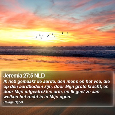 Jeremia 27:5 NLD Bible Verse Image