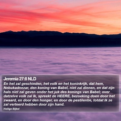 Jeremia 27:8 NLD Bible Verse Image