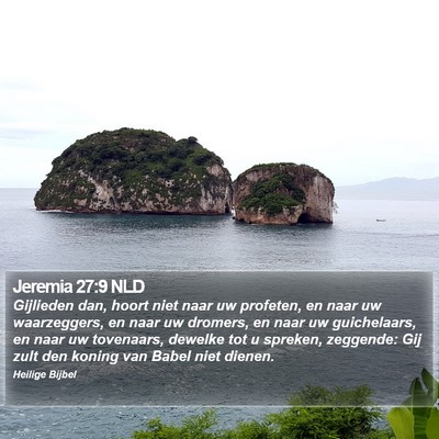 Jeremia 27:9 NLD Bible Verse Image