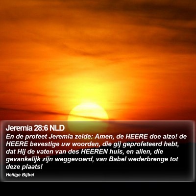 Jeremia 28:6 NLD Bible Verse Image