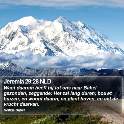 Jeremia 29:28 NLD Bible Verse Image
