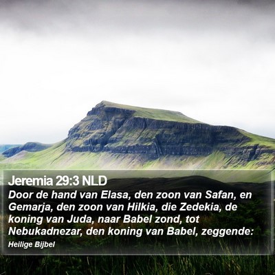 Jeremia 29:3 NLD Bible Verse Image