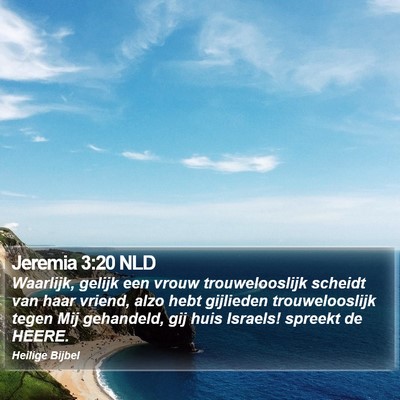 Jeremia 3:20 NLD Bible Verse Image