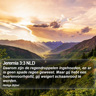 Jeremia 3:3 NLD Bible Verse Image