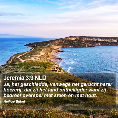 Jeremia 3:9 NLD Bible Verse Image