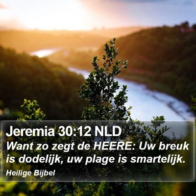 Jeremia 30:12 NLD Bible Verse Image