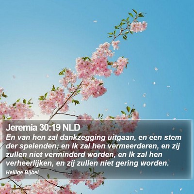 Jeremia 30:19 NLD Bible Verse Image