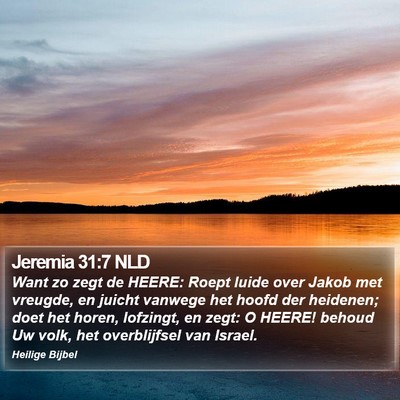 Jeremia 31:7 NLD Bible Verse Image