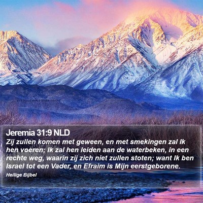 Jeremia 31:9 NLD Bible Verse Image