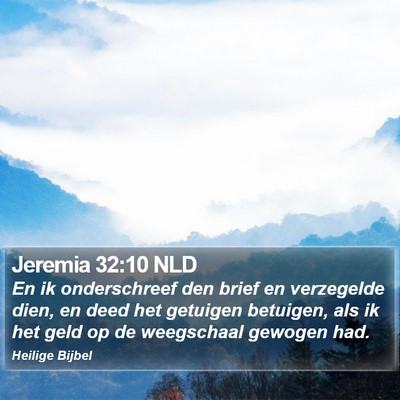Jeremia 32:10 NLD Bible Verse Image