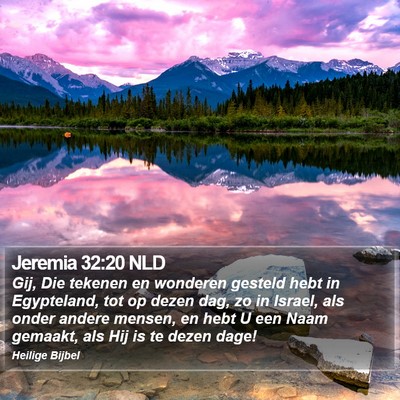 Jeremia 32:20 NLD Bible Verse Image