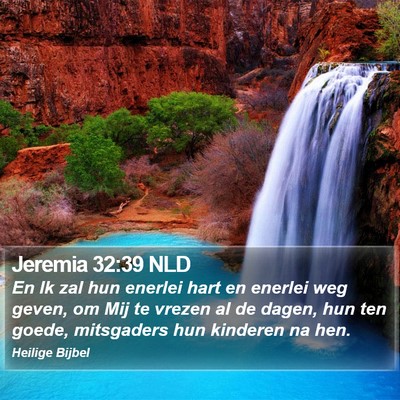 Jeremia 32:39 NLD Bible Verse Image