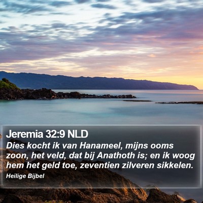 Jeremia 32:9 NLD Bible Verse Image