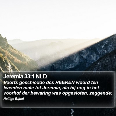 Jeremia 33:1 NLD Bible Verse Image